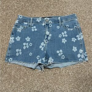 Hollister High-Rise Floral Print Denim Short ✨EXCELLENT✨